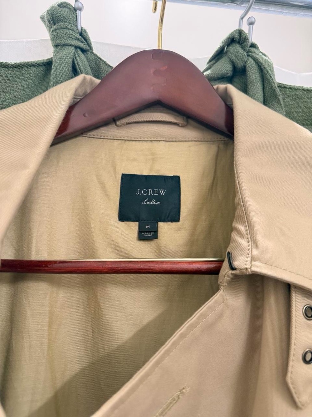J. Crew Khaki Tan Trench Coat - Picture 3 of 4